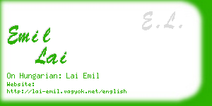 emil lai business card